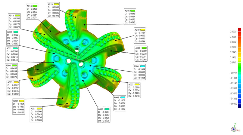 3D Scanning Nuclear Model Of PDC Drill Bits For Sale